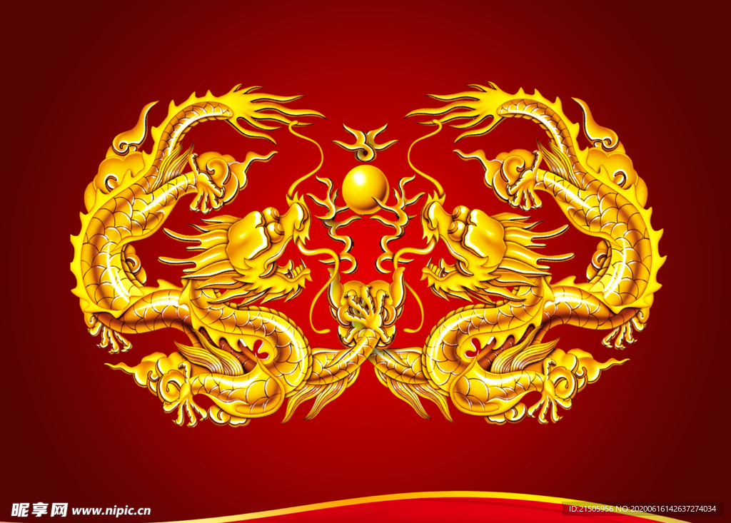 双龙戏珠素材