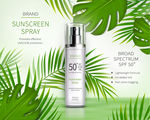 绿色植物化妆品海报