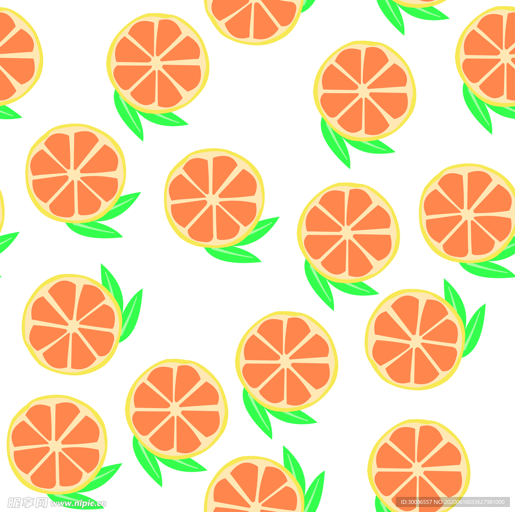 橘子 手绘