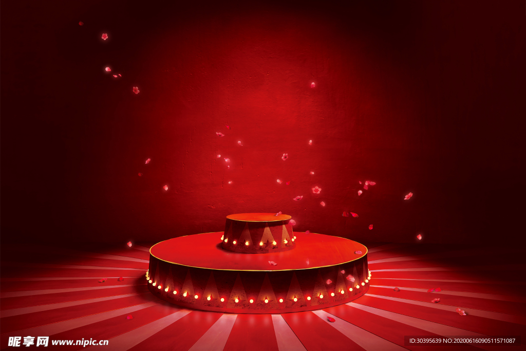 红色背景
