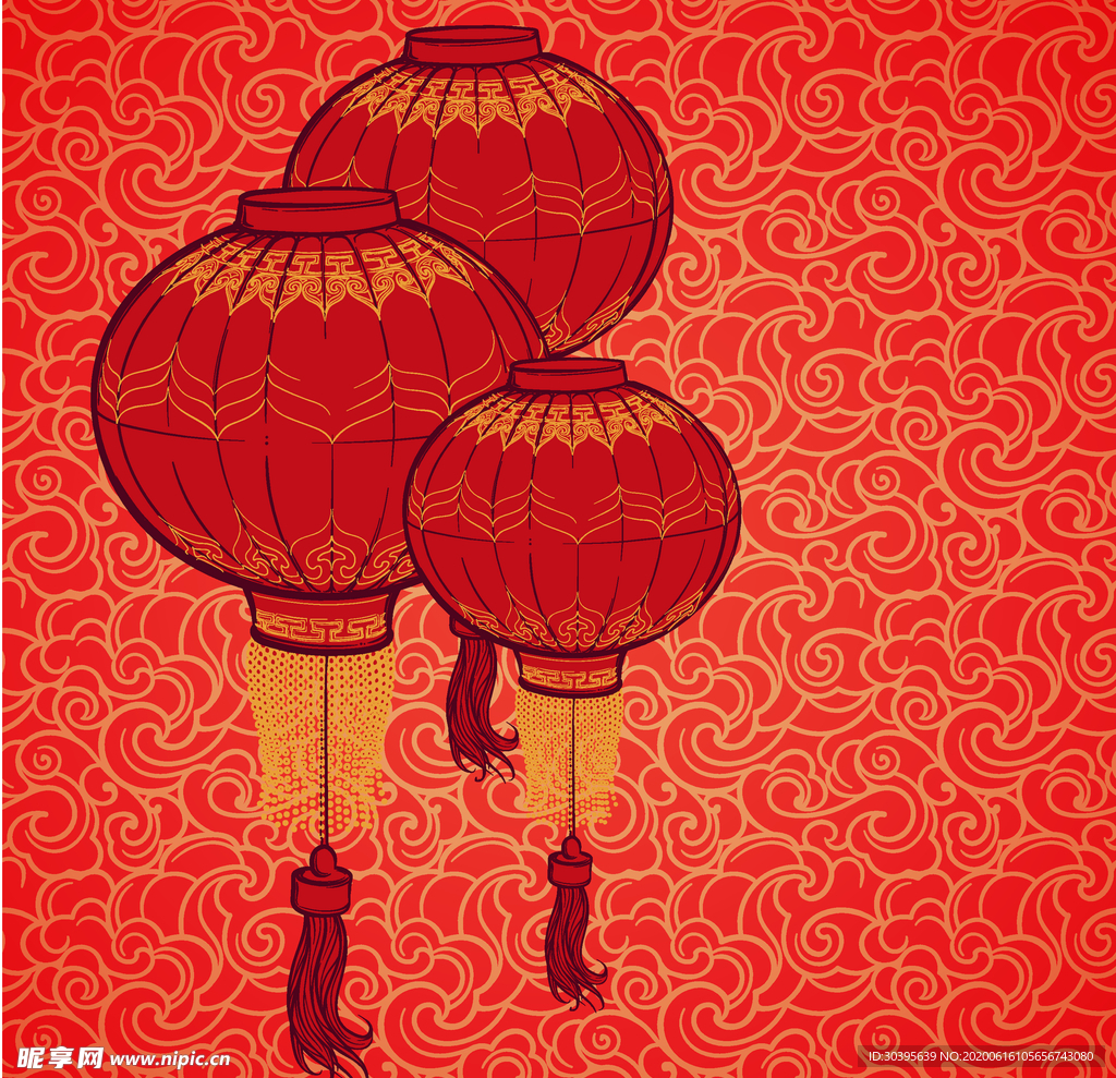 红色背景
