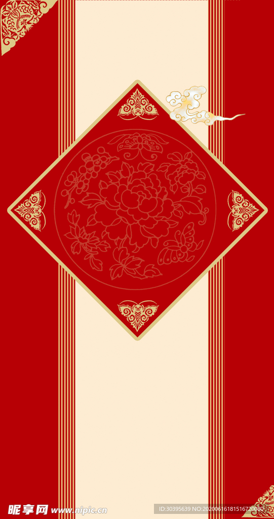 红色背景