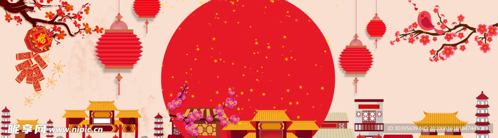 红色背景
