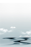 古风山水河流流动云朵云层背景