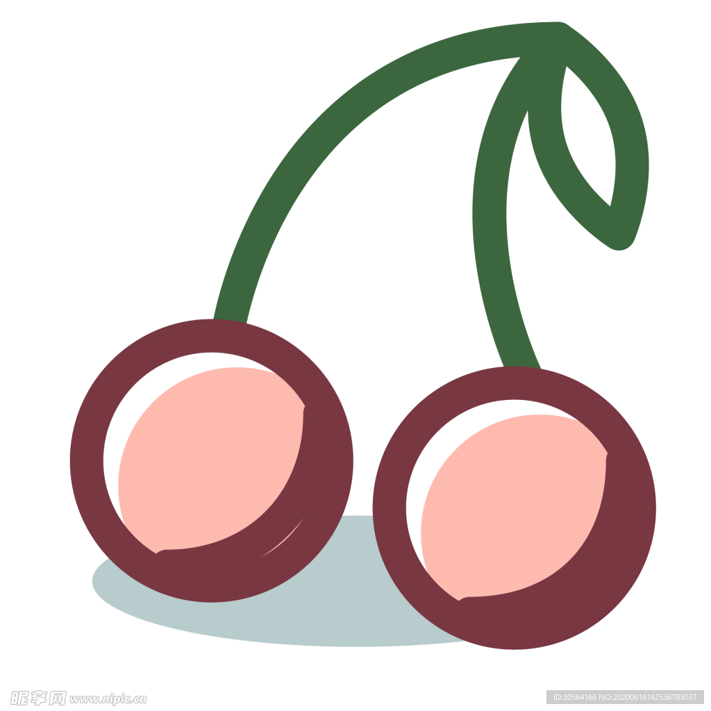 樱桃美食图标标志图形装饰素材
