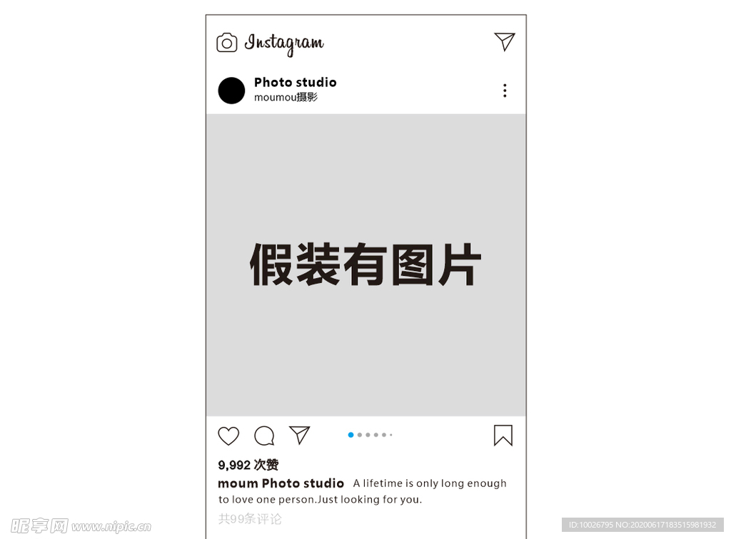 instagram界面模版