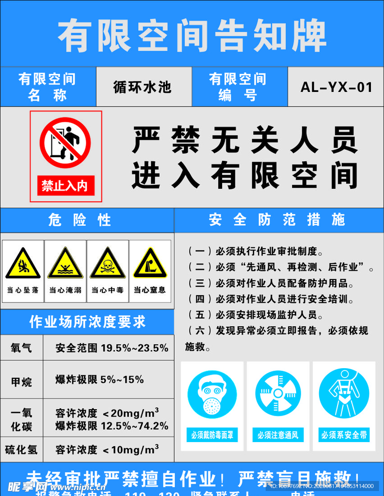 有限空间告知牌