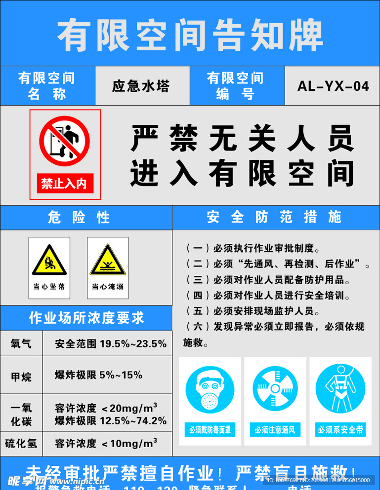 有限空间告知牌