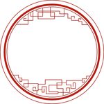 红色中国古代边框装饰图案