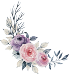 水彩绘画花朵树枝装饰