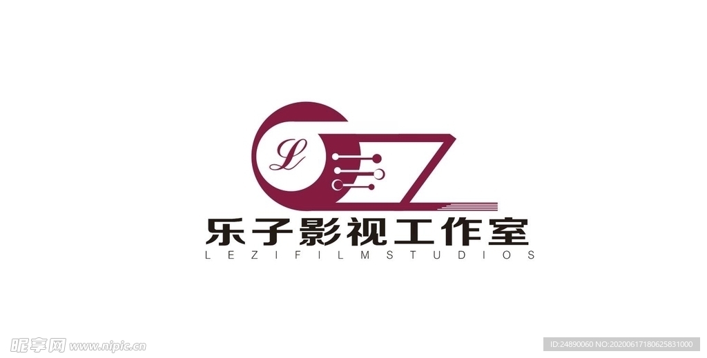 logo设计 乐子影视logo