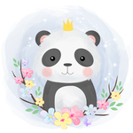 熊猫水彩画