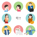 卡通惊讶表情