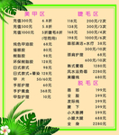 美容美甲价格表