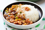 虾仁拌饭