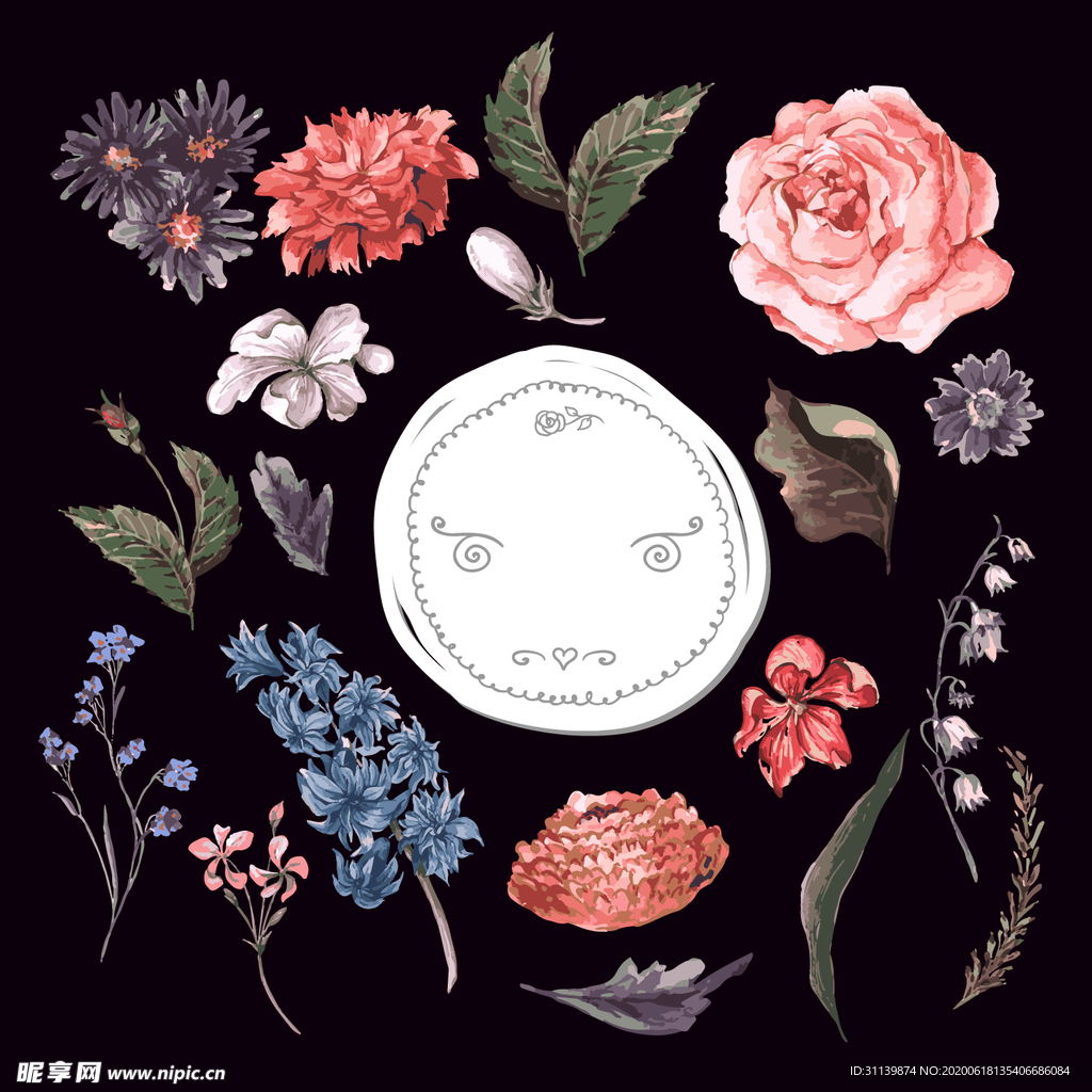 手绘花