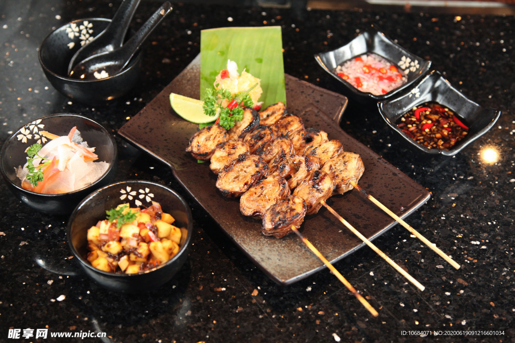 夜市烧烤美食烤串拼盘