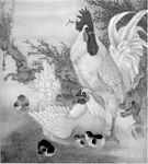 黑白工笔画