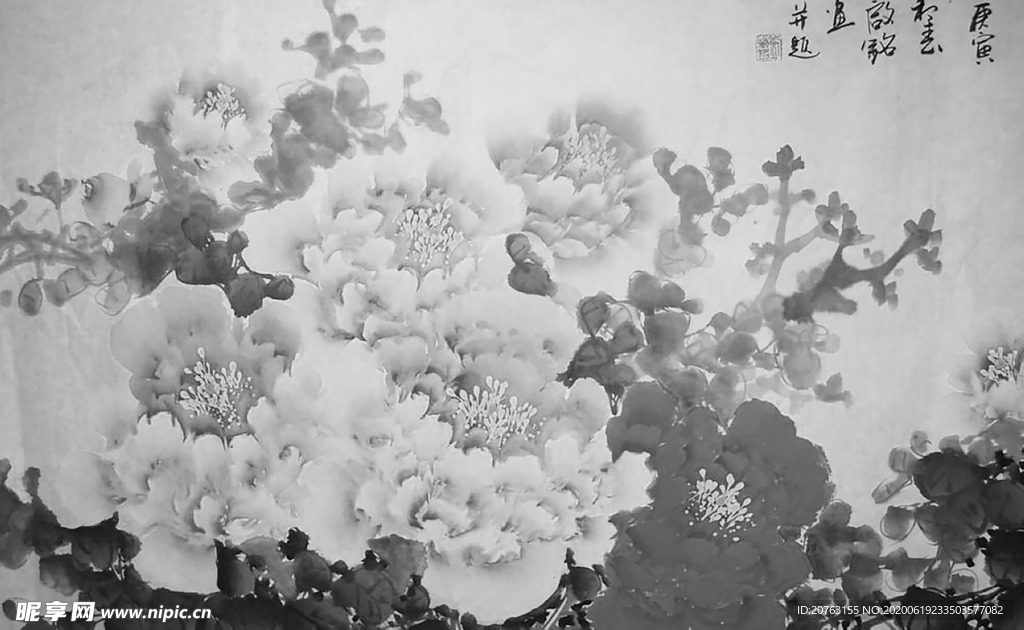 黑白工笔画
