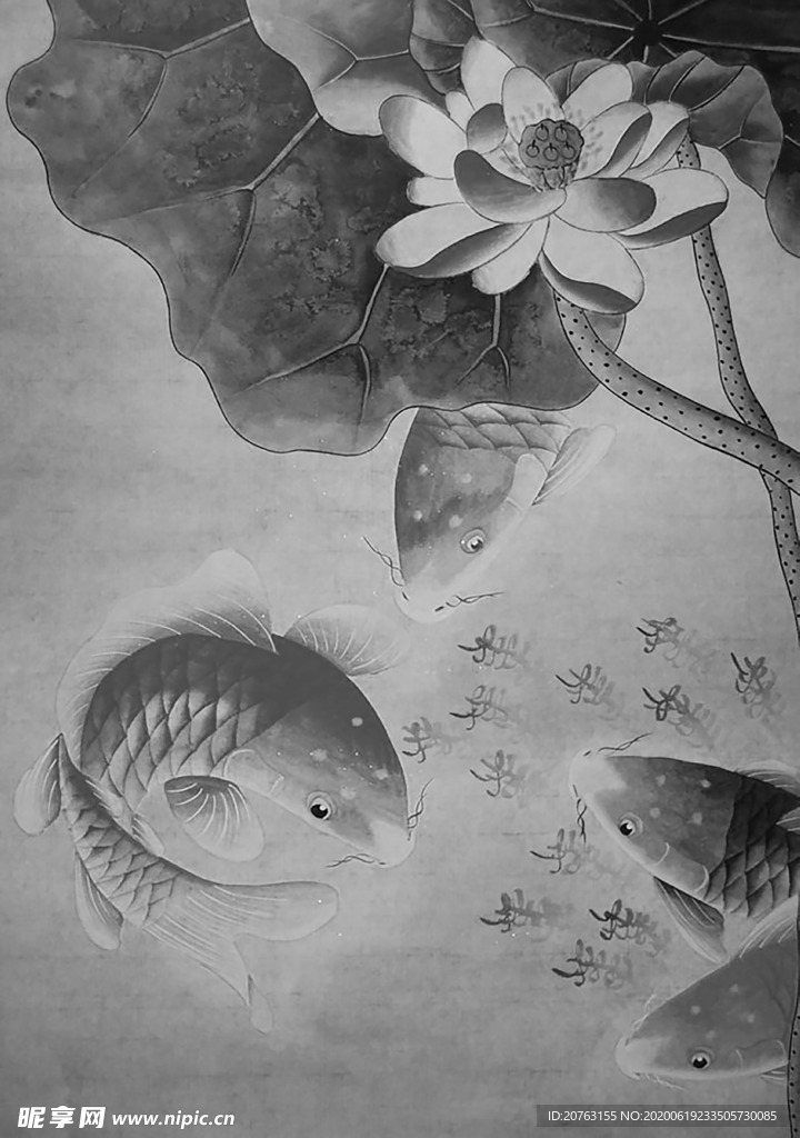 黑白工笔画