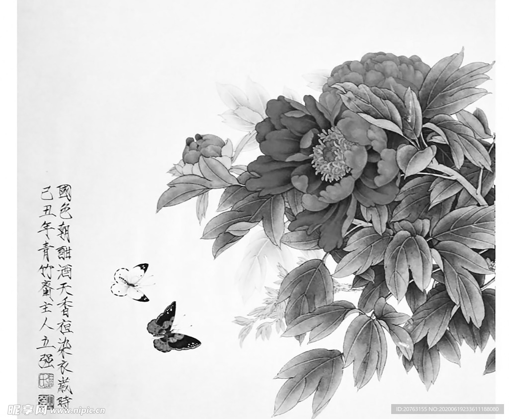 黑白工笔画