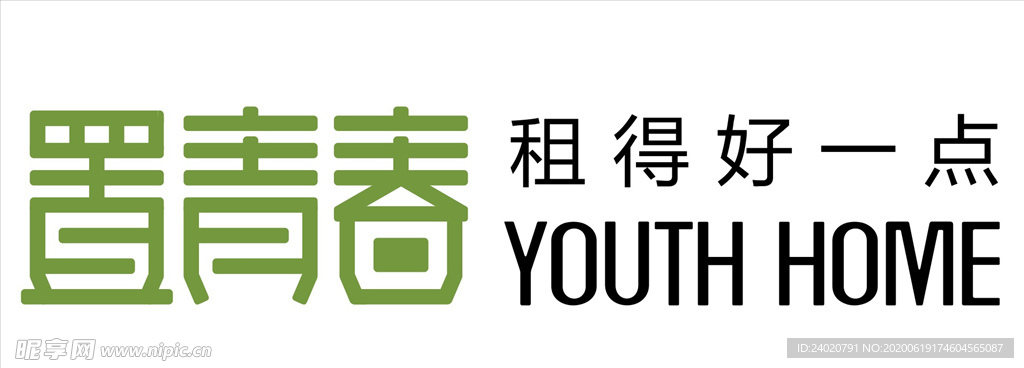 置青春logo