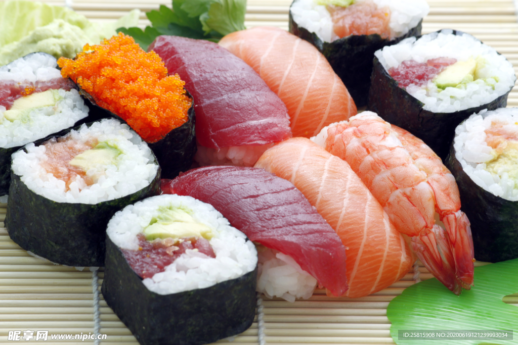 寿司料理海鲜美味图片