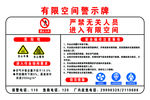 有限空间警示牌