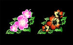 矢量精致鲜花花朵
