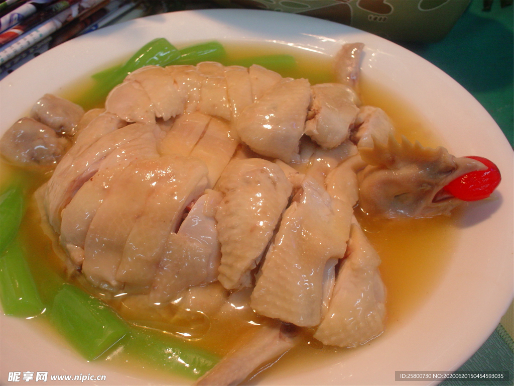 碧绿上汤鸡