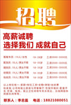 招聘海报60cm*90cm