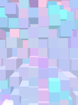 创意彩色立体方块背景