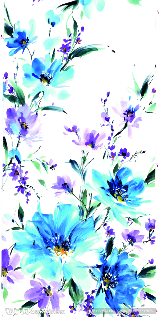 水彩花