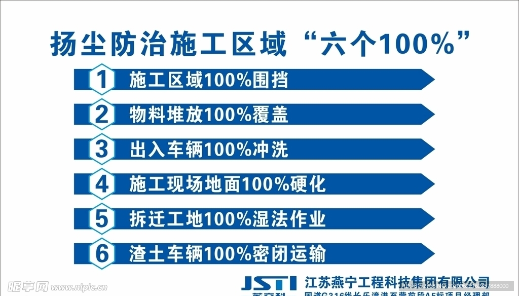 扬尘防治施工区域六个100%