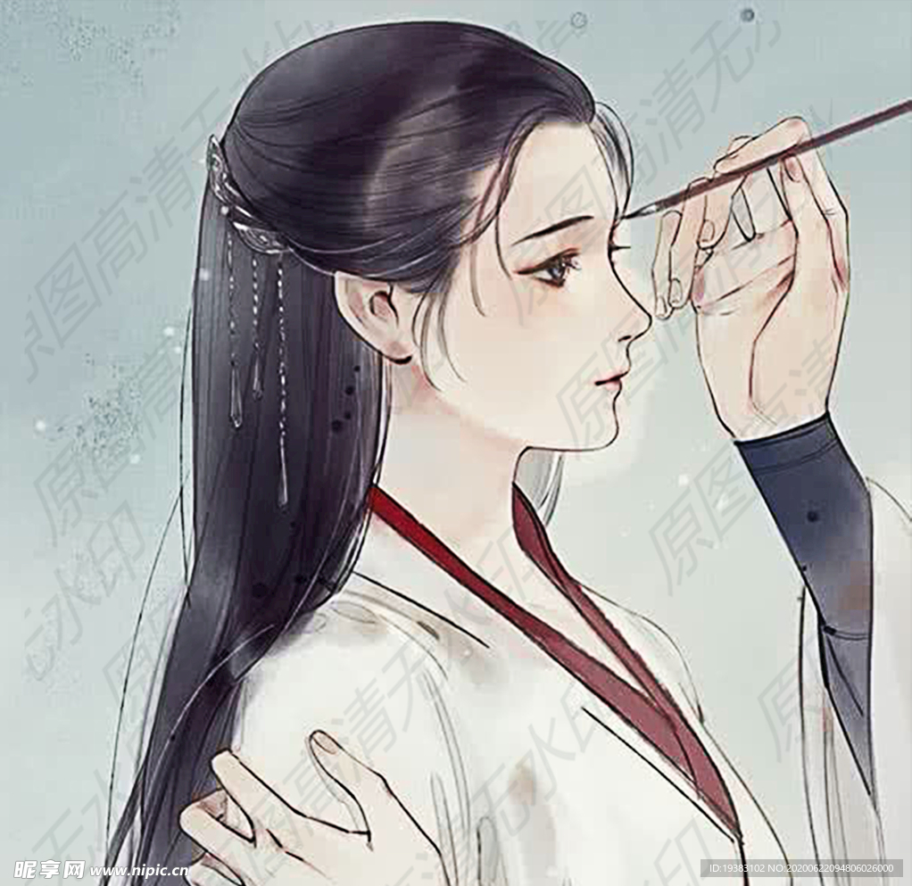 古风情侣女头