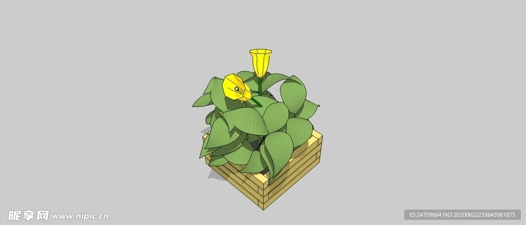 花台skp模型