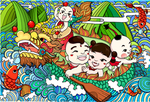 端午节插画合层