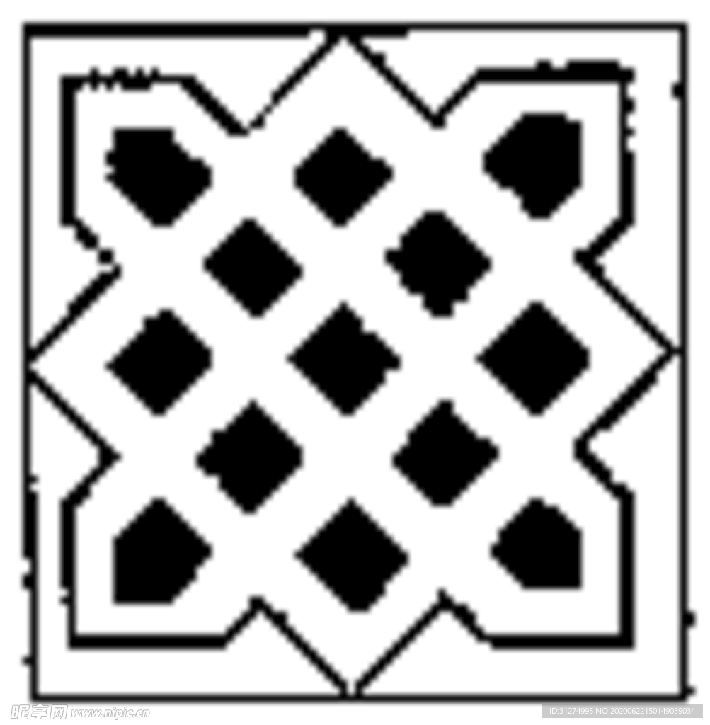 镂空花图案