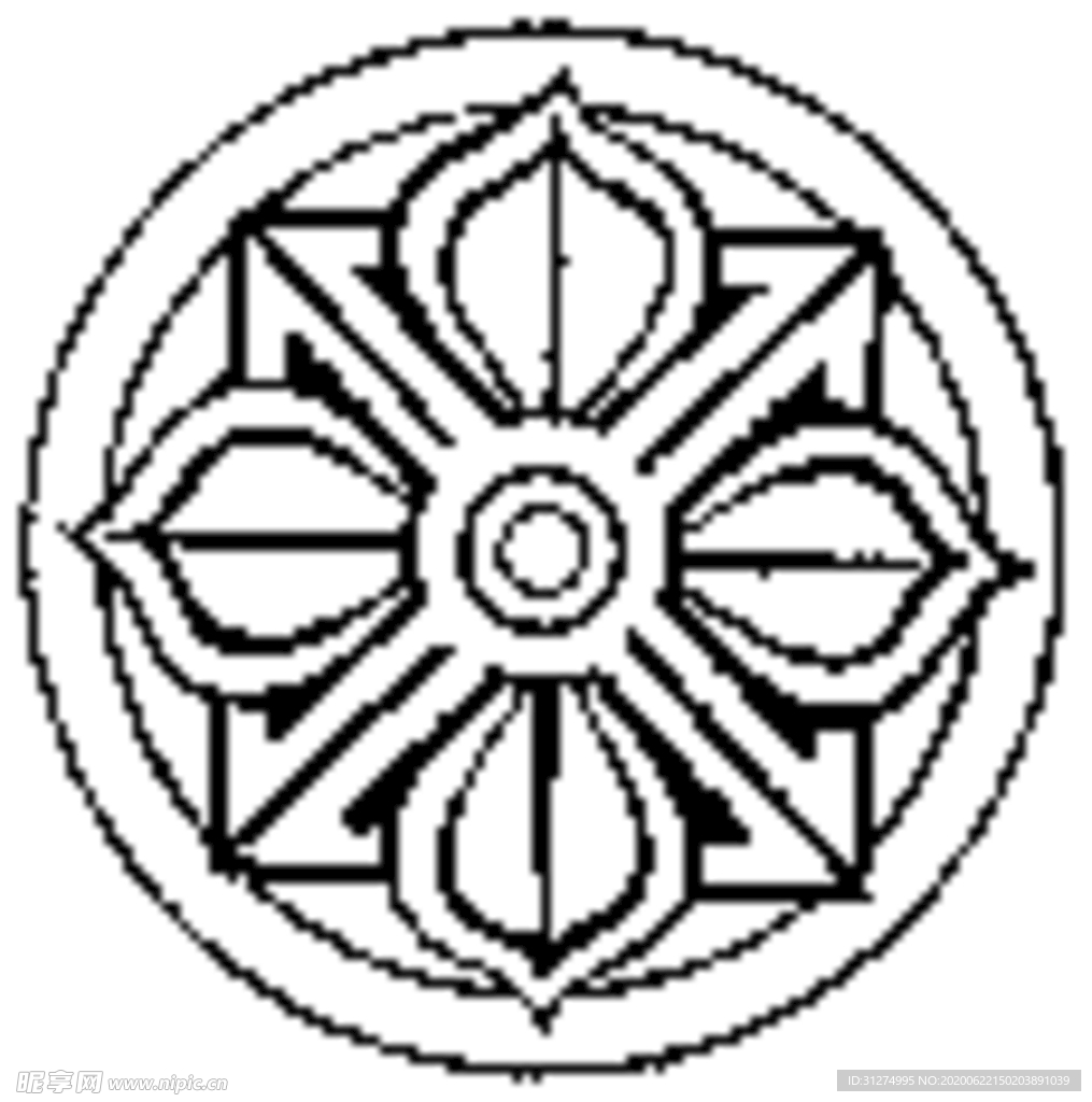 镂空花图案