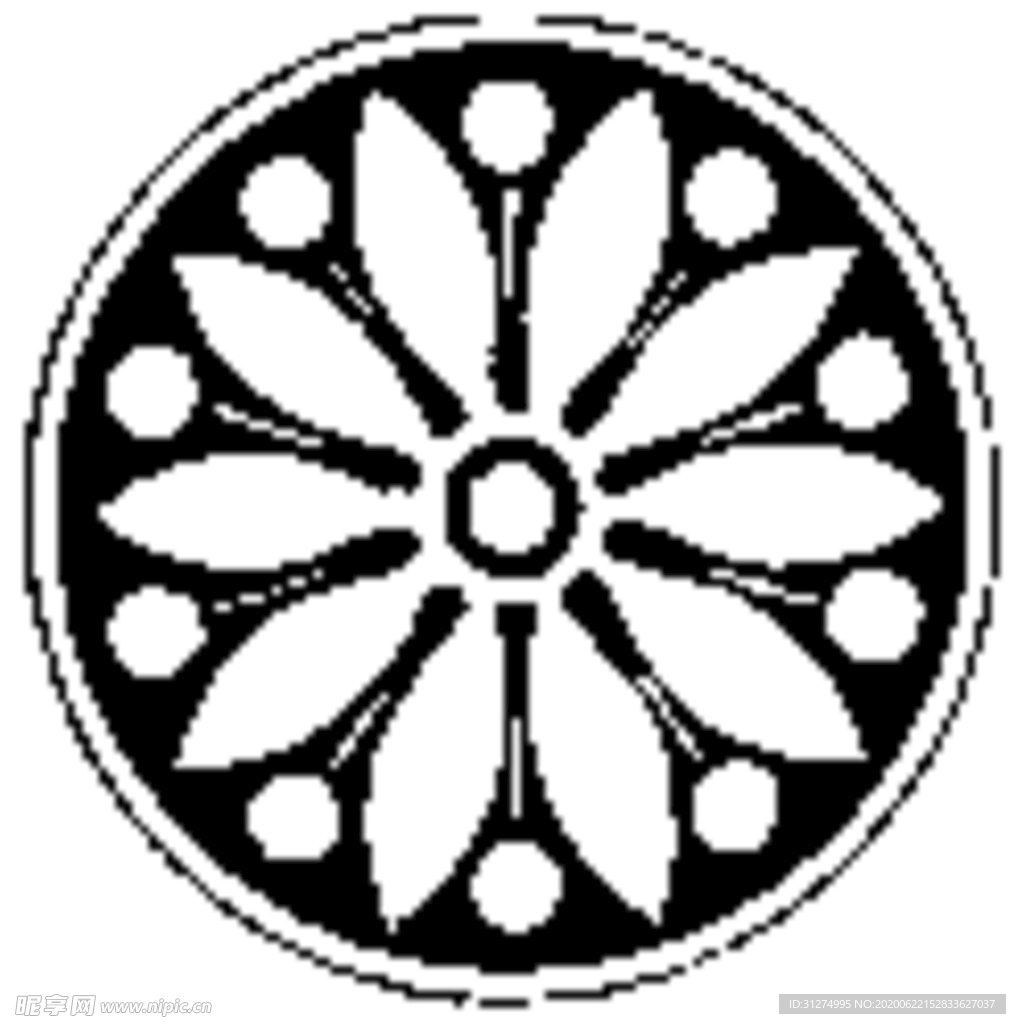 镂空花图案