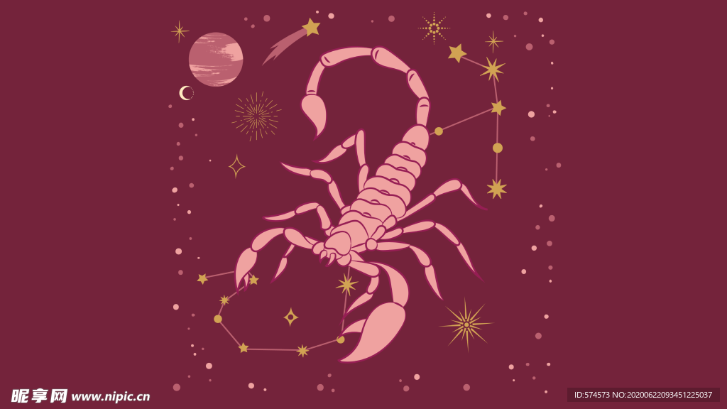 12星座天蝎座插画