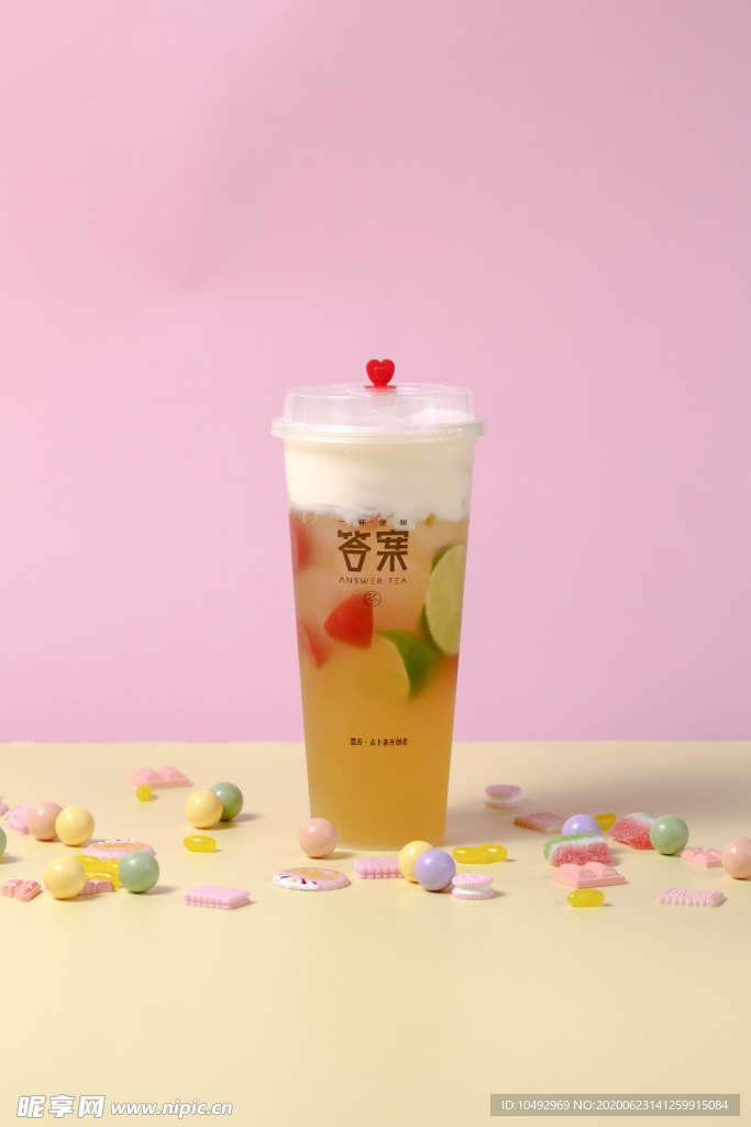 奶盖  奶茶 柠檬  桔
