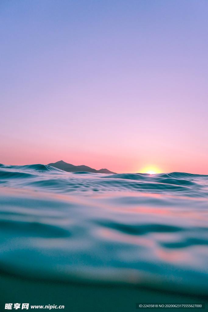 海洋 日落