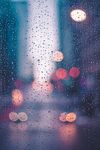 夜色 灯光 雨滴 光影 玻璃窗
