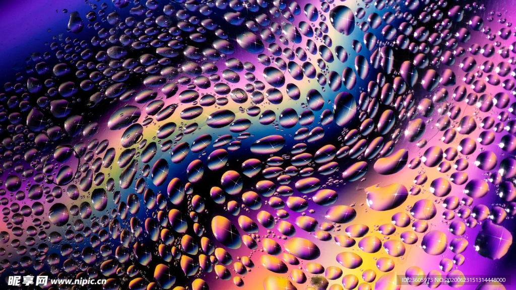 水珠 彩色 微距  底版 水滴