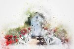 插画花院