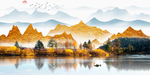 抽象山水画背景