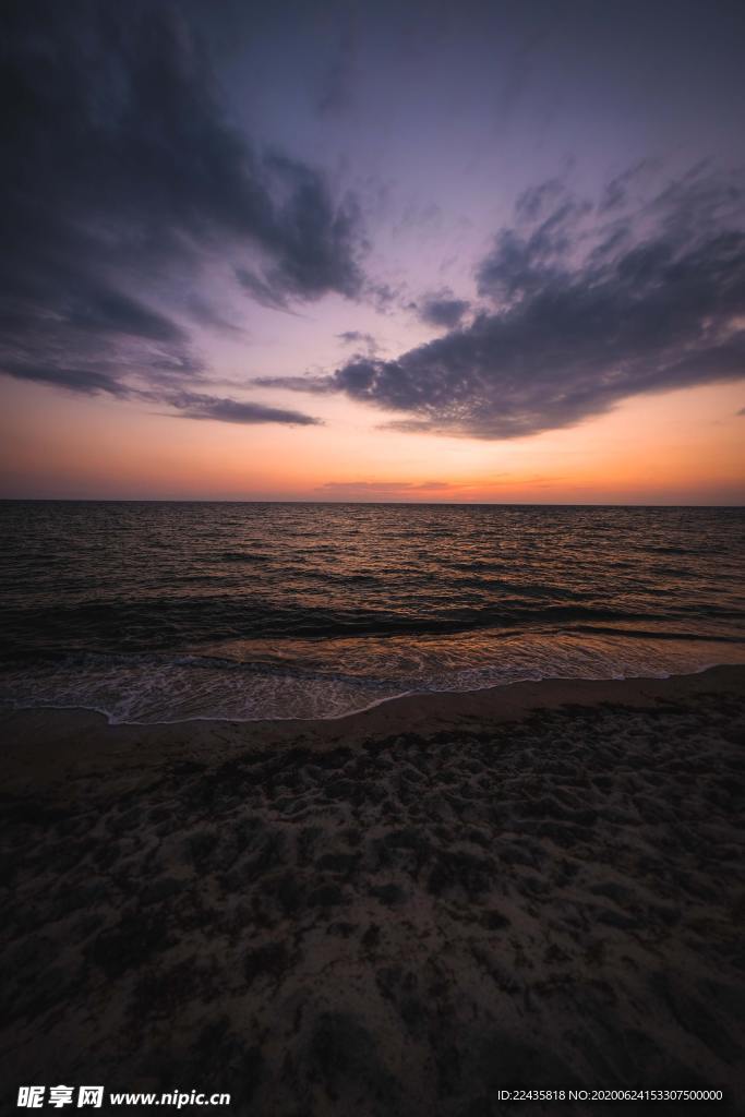 海洋 海水 日落