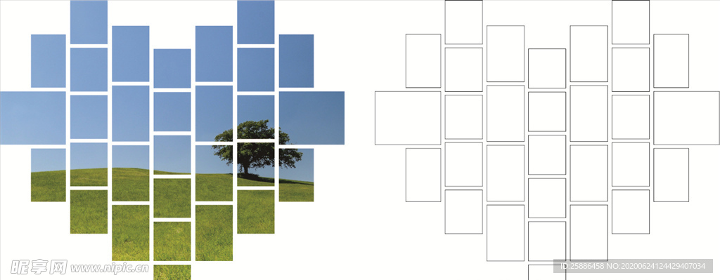 照片拼贴成心形