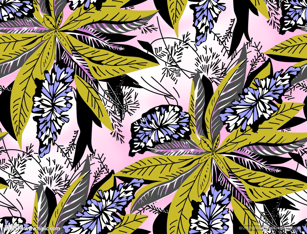 热带花型